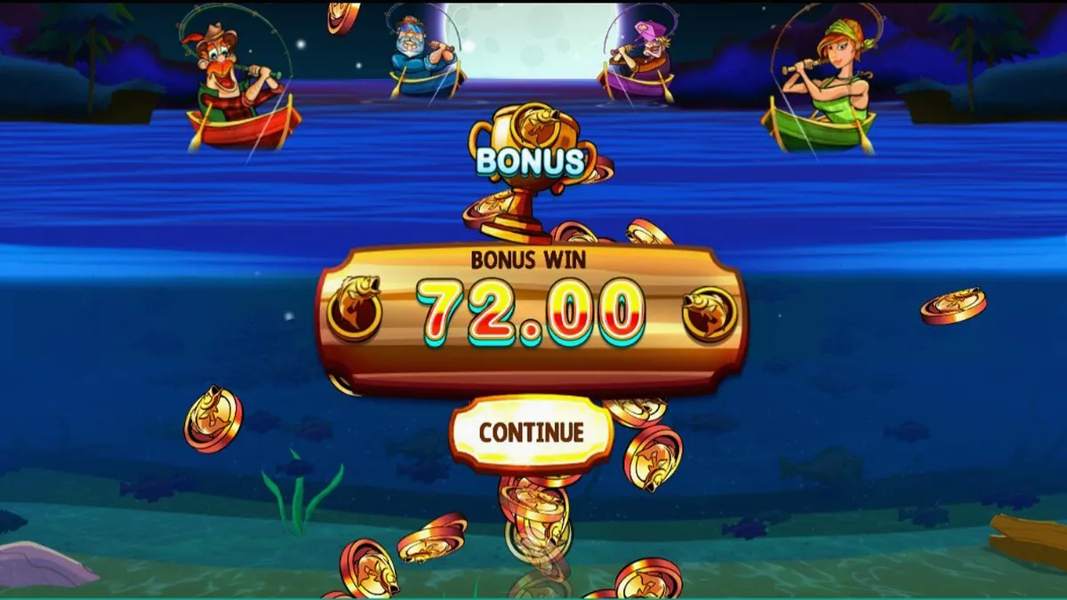 Tampilan visual slot All About the Bass 2: Froggy Style dengan tema rawa dan karakter pemancing